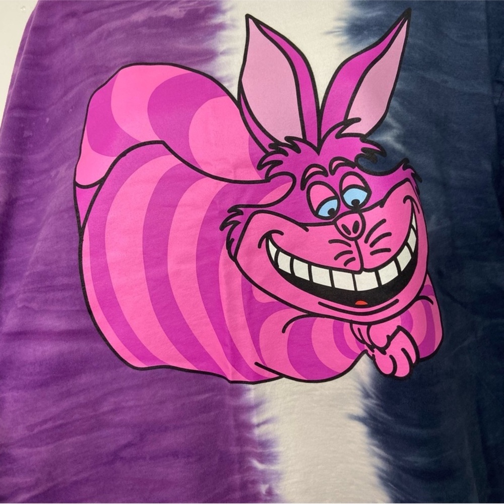 Disney Cheshire Cat Tie Dye Shirt Top NWOT - Picture 2 of 5